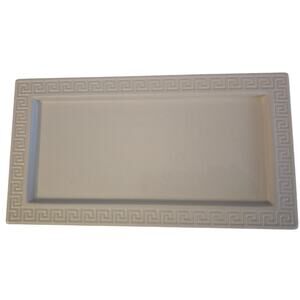 Jonathan Adler White Ceramic Greek Key Rectangular Decorative‎ Tray